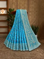 Sky Blue জরি জামদানি AP0014