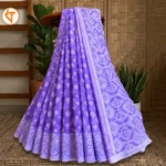 Lavender/Light Purple Haf-Silk Sharee DM005