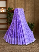 Lavender/Light Purple Haf-Silk Sharee DM005